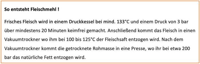 So entsteht Fleischmehl.